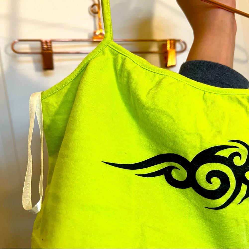 MOTEL ROCKS Electric Green Mini Shirt